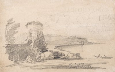Bridge and Tower, After Richard Wilson by John Sell Cotman